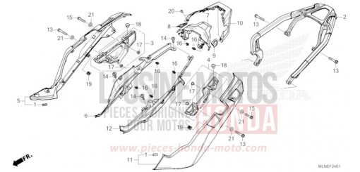 SIDE COVER/REAR CARRIER (2) CRF1100D4S de 2025